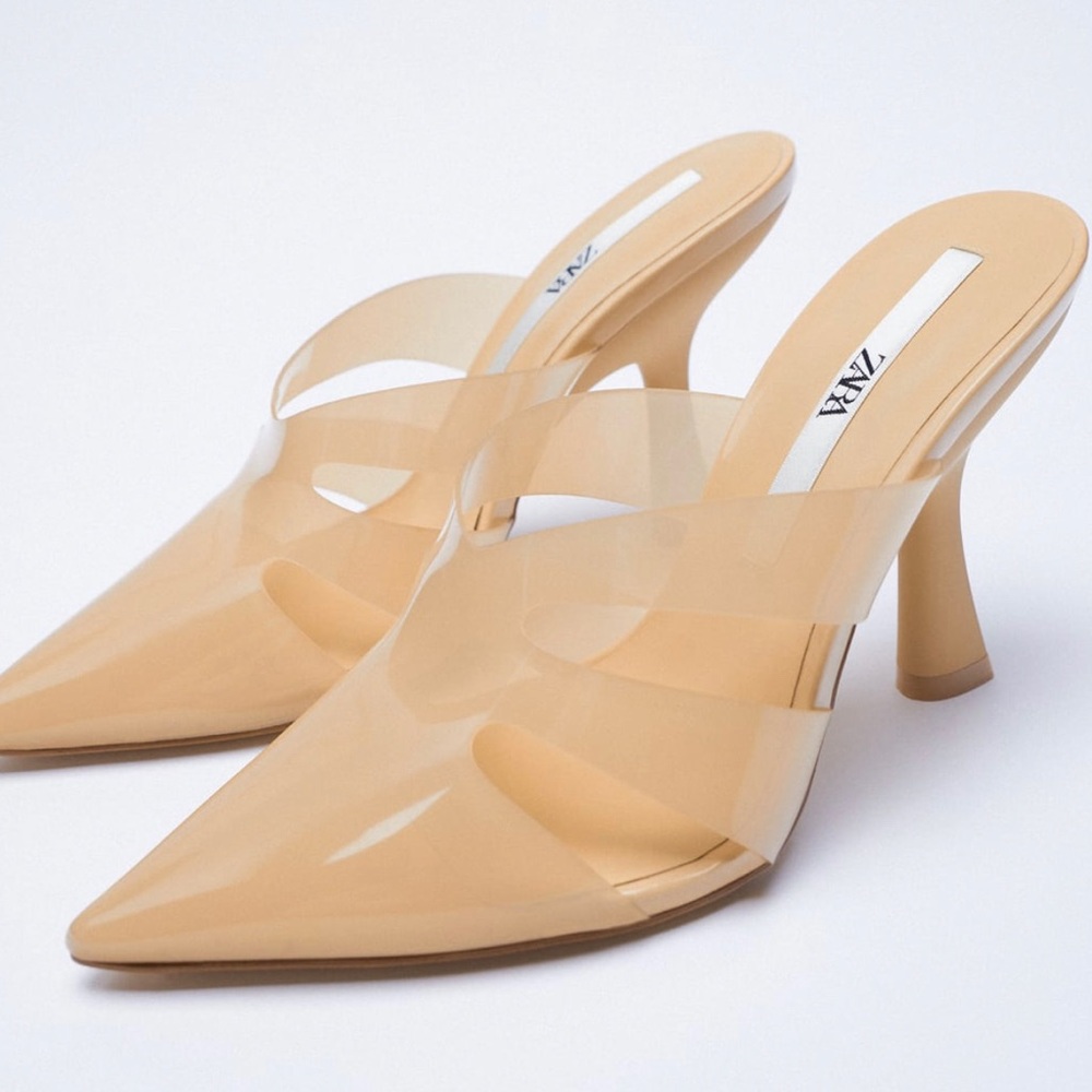 Zara HIGH HEELED VINYL MULE